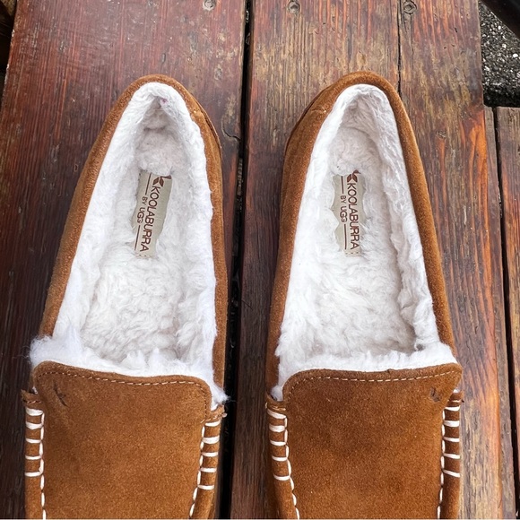 UGG KOOLABURRA LEZLY TAN SUEDE LOAFER SLIPPERS SIZE 6 - Picture 7 of 12